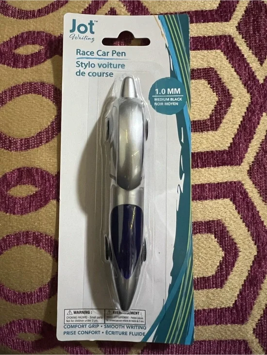 Jot Race Car Pen - Silver and Dark Blue