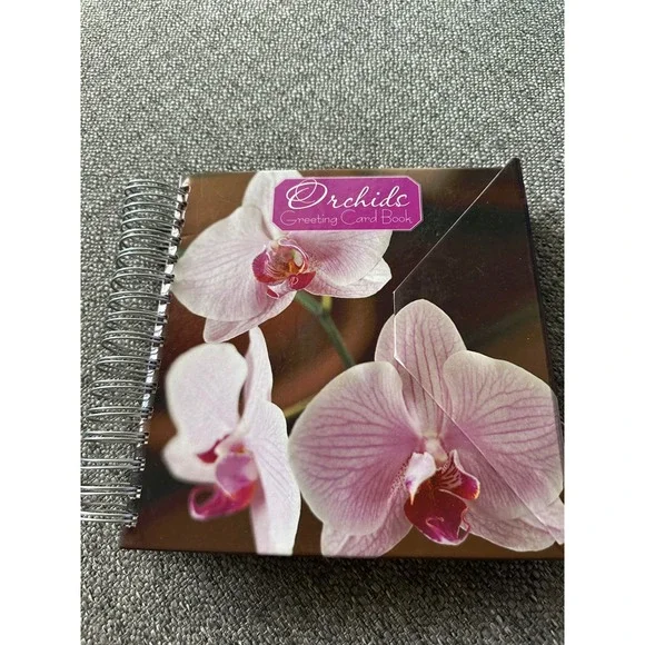 Bizzybee Orchids Greeting Card Book Birthday Organizer Address Book 2005 EUC