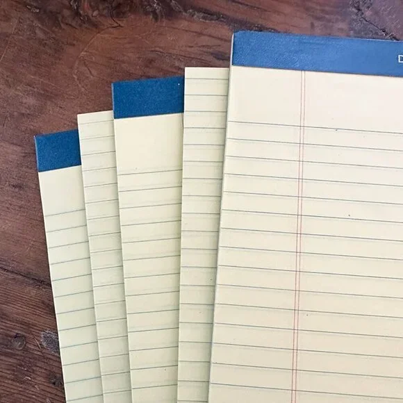 5 NEW Yellow Legal Pads 11