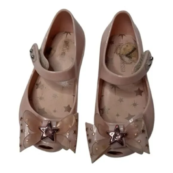 Mini Melissa Girl’s Ultragirl Star Toddler Ballet Flats. Size 7.