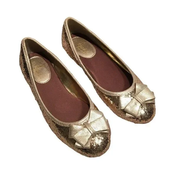 Apri Flats Gold Glitter size 3