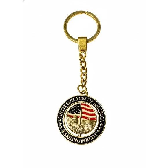 United States of America Washington DC Souvenir Keychain Emblem‎ Flag Dome