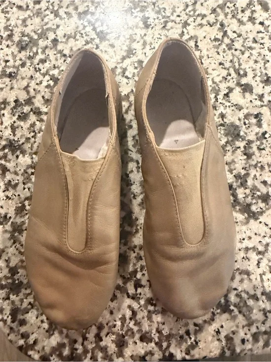 Capezio Kids Tan Jazz Slip-On Dance Shoes