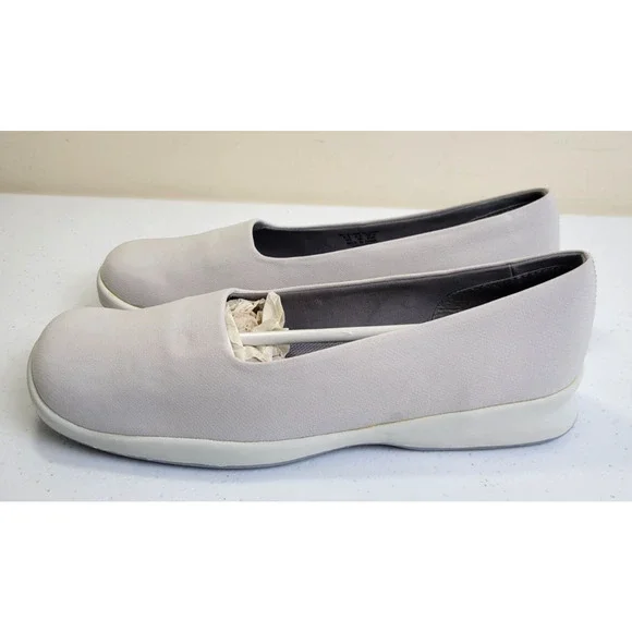 Keds Ticket‎ Ball WF21143 Light Gray Slip On Ballet Flats Womens 7.5 M