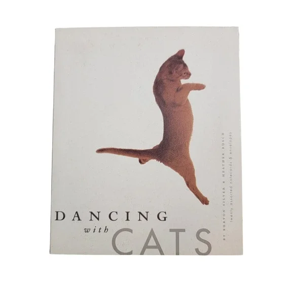 Dancing With Cats 20 Notecards Envelopes Burton Silver Heather Busch 1999 READ