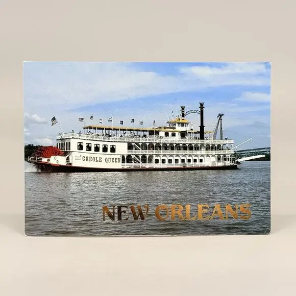 The Creole Queen at New Orleans Louisiana Vintage Blank Unused Postcard