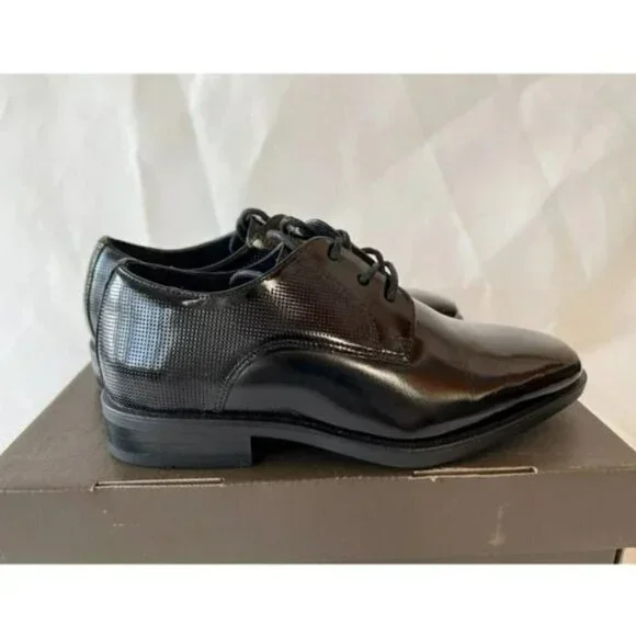 Florsheim Perito Plain Toe Derby Dress Shoes Big Kids 7 M Black Patent Leather