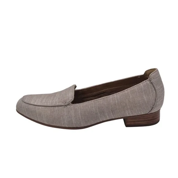 Clarks Shoes Womens‎ Size 9.5 Taupe Textile Loafer Flats Slip On Low Heel EU 41