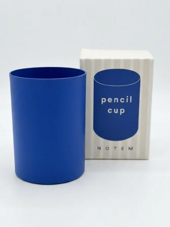 NWT NOTEM Studio Lola Blue Steel Pencil Cup Desk Organizer Anthropologie