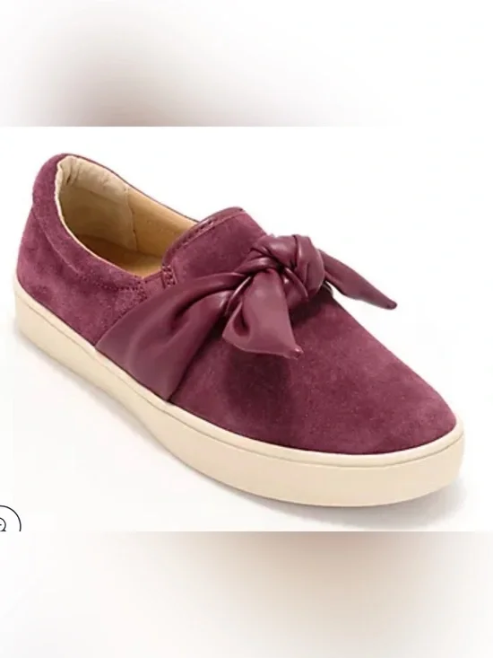 REVITALIGN 7B Orthotic Suede Slip-On Barbados Bow Shoe Wine Port Royale Flat