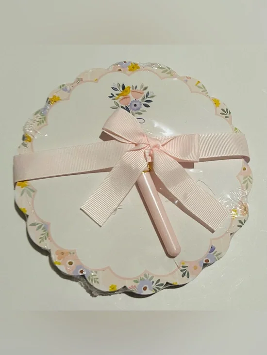 New OCS Designs Scalloped Notepad with Pink Ribbon 100 Sheets Pink Pen