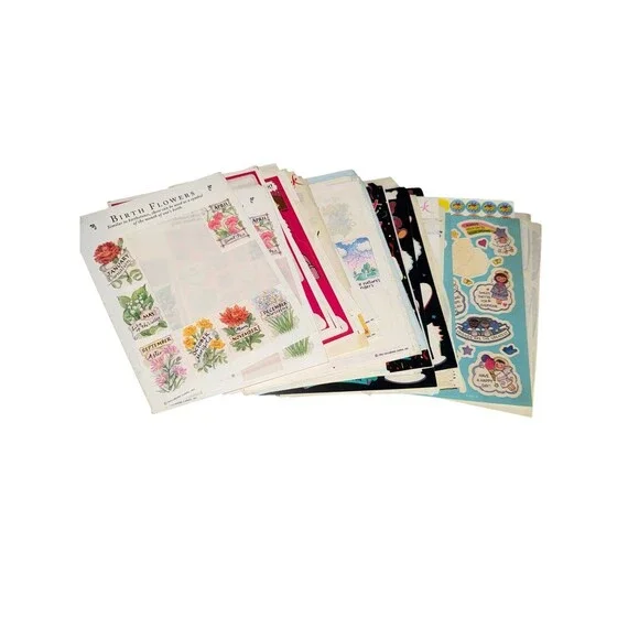Vintage Lot 90s Stickers: Reward Encouragement Vera Mouse Birth Flowers Hallmark