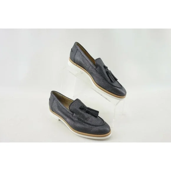 Geox Respira Gray Leather Tassel Loafers Shoes Women's 36‎ / 5