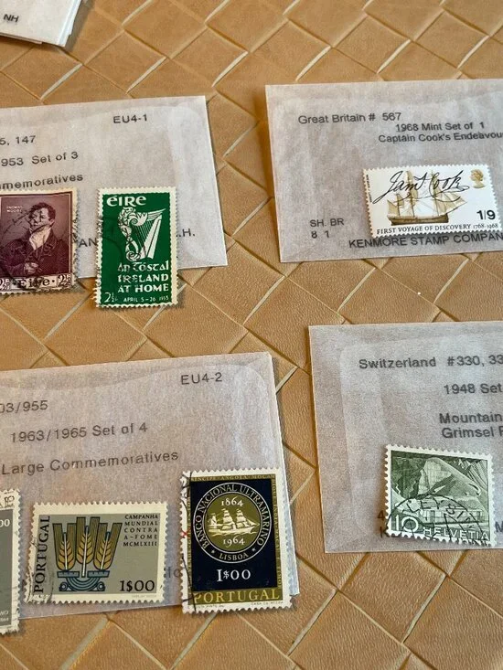 44 Unused Stamps from  Foreign Countries Kenmore Stamp Company New