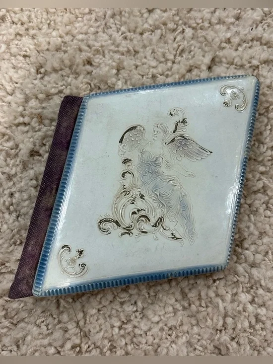 Antique Edwardian Autograph Album Notebook 1904-1908 Embossed Celluloid Cover