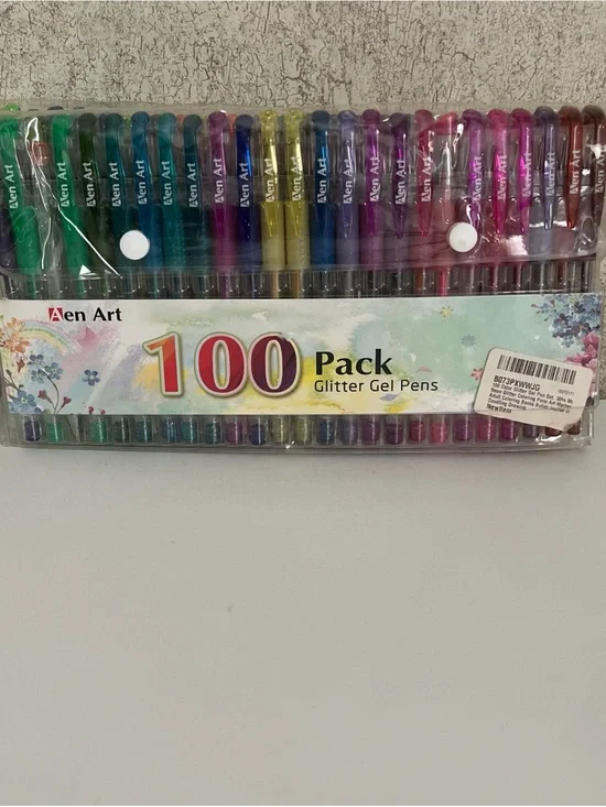 Aen Art Glitter Gel Pens 97 Count Multicolor Ink Pens