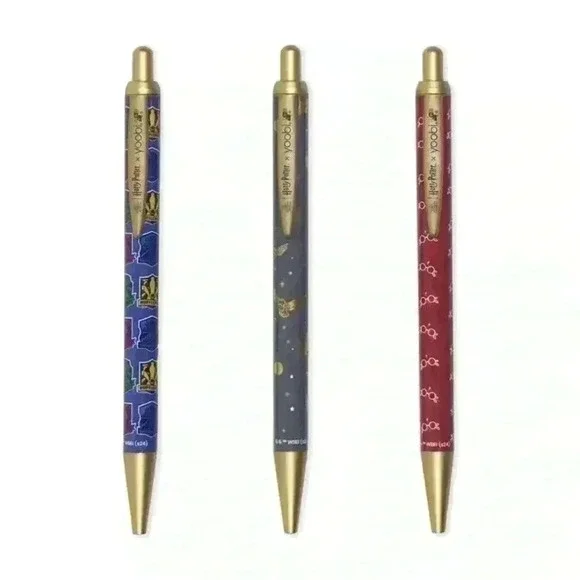 Yoobi X Harry Potter 3 pk Ballpoint Pens blank ink New/Sealed
