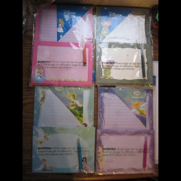 Disney's Stationary Set Note Paper Envelopes Fairies Tinkerbell Tink Fairy Dopey
