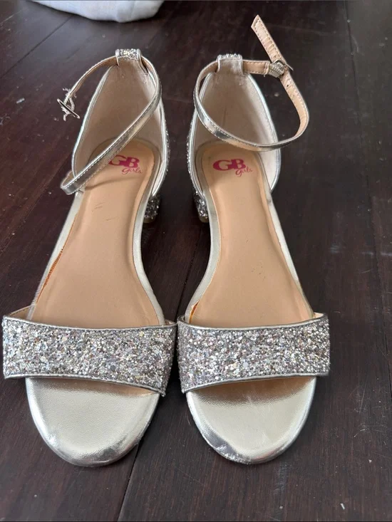 GB Girls Glitter Ankle-Strap Sandals