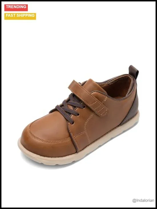 Boys Dress Shoes Casual Oxfords Sneaker School Uniform Hook & Loop Closure