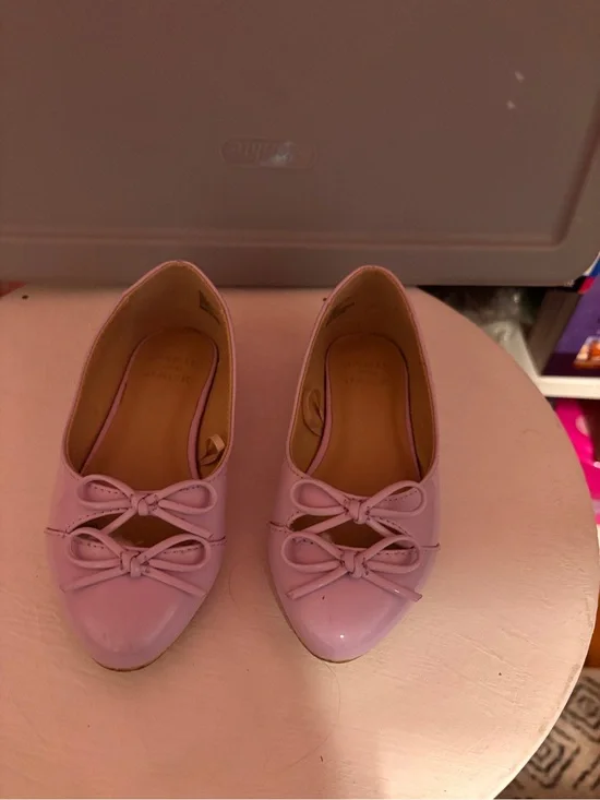 Janie and Jack Lavender Patent Bow Ballet Flats