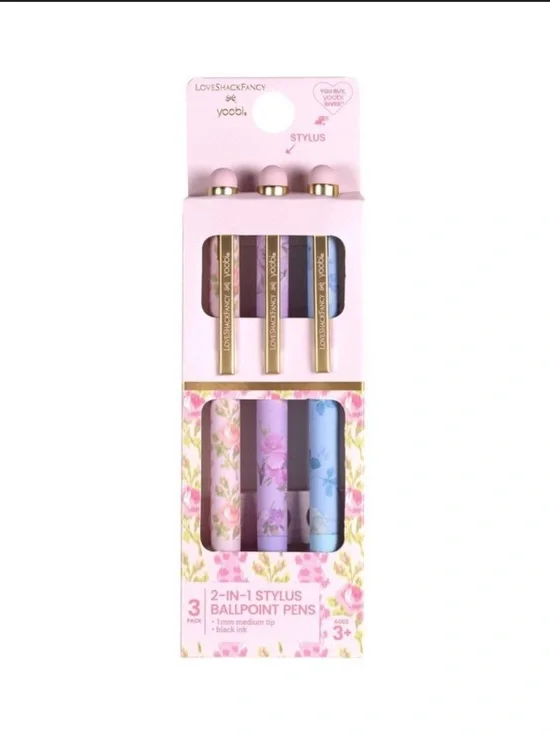 LoveShackFancy x Target- Yoobi 3pk Stylus Ballpoint Pens
