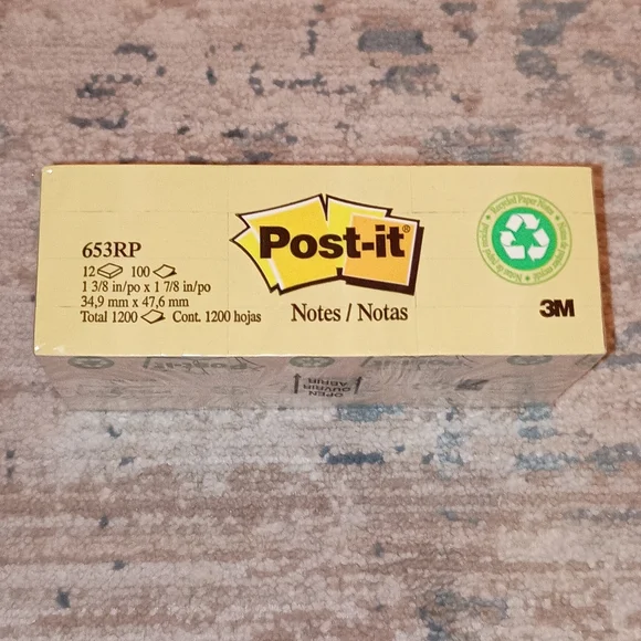 Vintage Post-It Notes Canary Yellow  2000 New Sealed