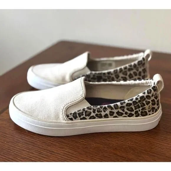 Sperry Women’s Crest Twin Gore Slip On Shoes Tan/Black Size 5.5M #STS85925