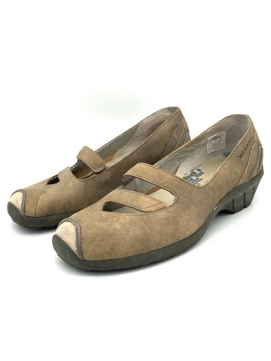 Merrell Gabriella Brindle Slip On Shoes Women’s Size 7.5 Cushioned Comfort Tan