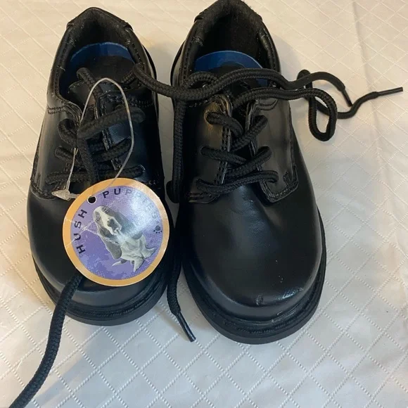 Hush Puppies Classic Black Kids Dress Shoes size infant 5.5