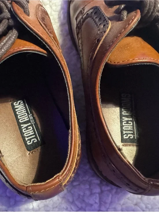 Steve Madden Boys Brown Leather Dress Oxfords