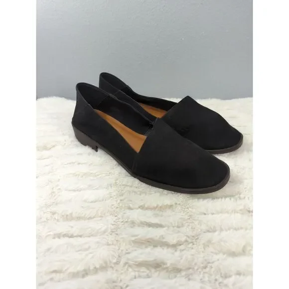Lucky‎ Brand Womens Harping Heeled Black Loafers Size 8.5