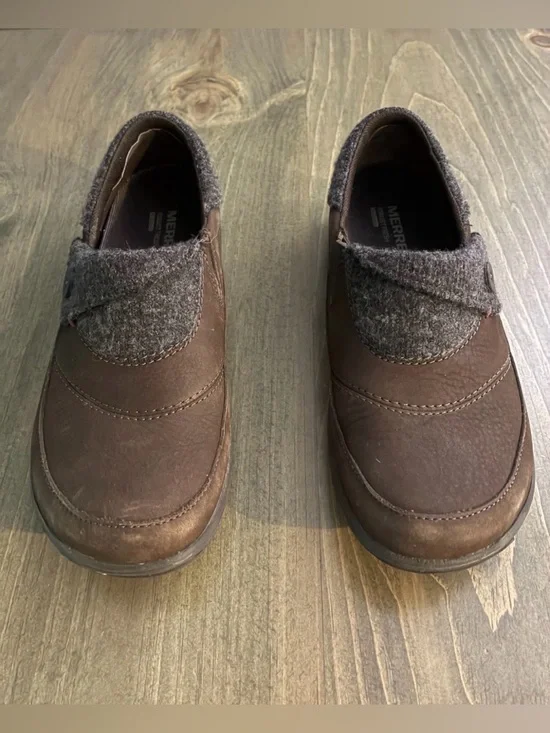 Merrell Dassie Fold Slip On Shoe loafer Bracken Women's Size 7 Leather Slip-On