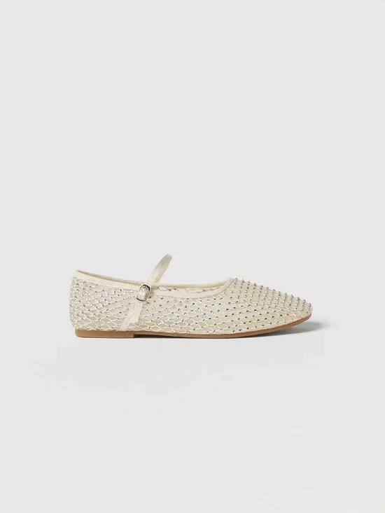 GUC Zara Girls Rhinestone Ballet Flats
