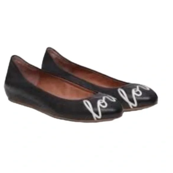 Ellen Degeneres Kids Dress Shoes - Black with White Embroidery