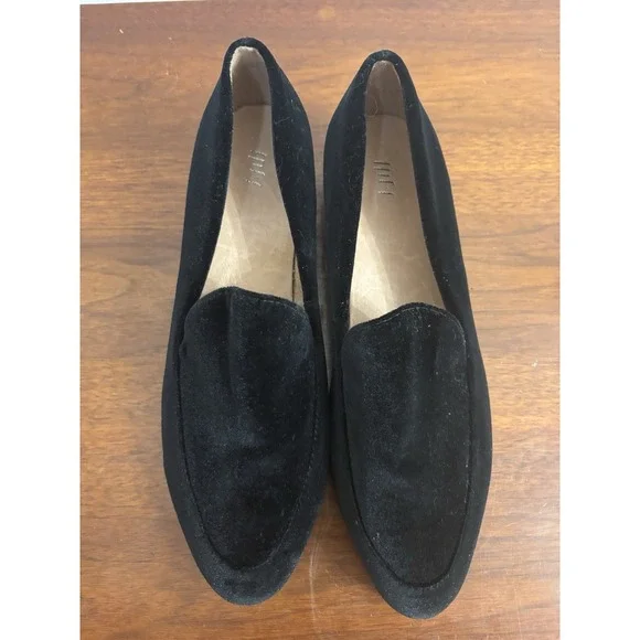 J Jill Women's Black Velvet Gabrielle‎ Loafers Size 10