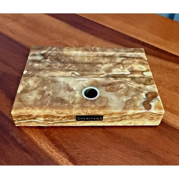Sheaffer Marble Desk Pen Holder Base 5