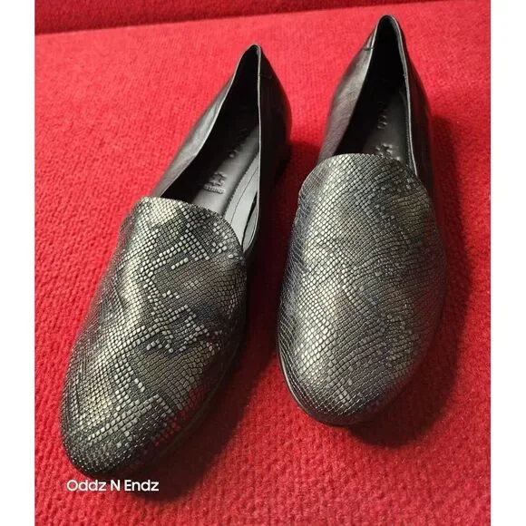 Ecco Womens Black Leather Slip-On‎ Loafers Size 38