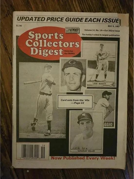 Sports Collectors Digest - May 8, 1987 issue - 1940s cards - Joe DiMaggio
