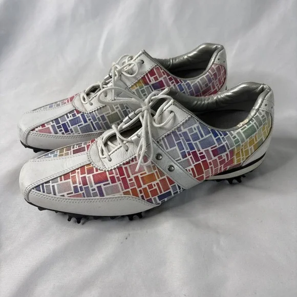 FootJoy LoPro Collection Golf Shoes Colorful Women‎ 8 Lace Up Spike Stidded 8