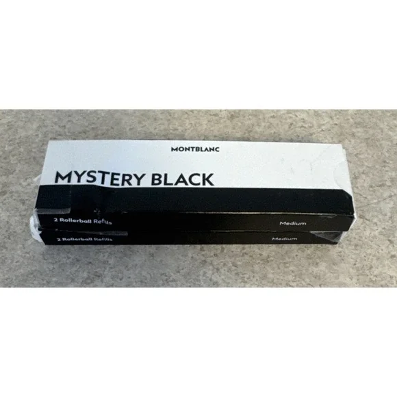 Montblanc Mystery Black Rollerball Refills Medium 2‎ Packs (4 Refills)