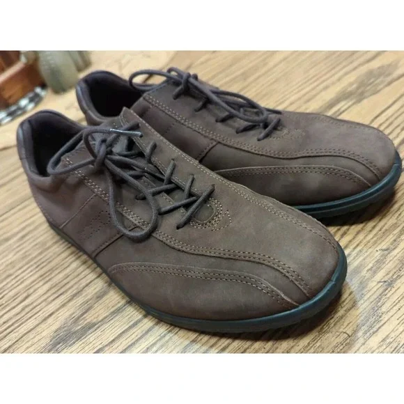 Ecco Sky Tie Lace Up Flat Women's 40‎ US 9 Brown Suede Oxford Casual Shoe