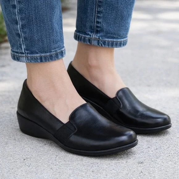 NEW LifeStride Women's Isabelle Loafers. Velocity‎ w/ Memory Foam 8 Narrow Black