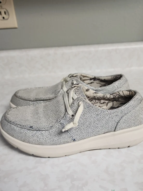 Ariat Light Gray Knit Casual Loafers - Comfort Slip-Ons womens 6 number 3551