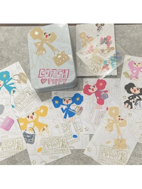 Coach Poppy Chan note cards complete set brand new