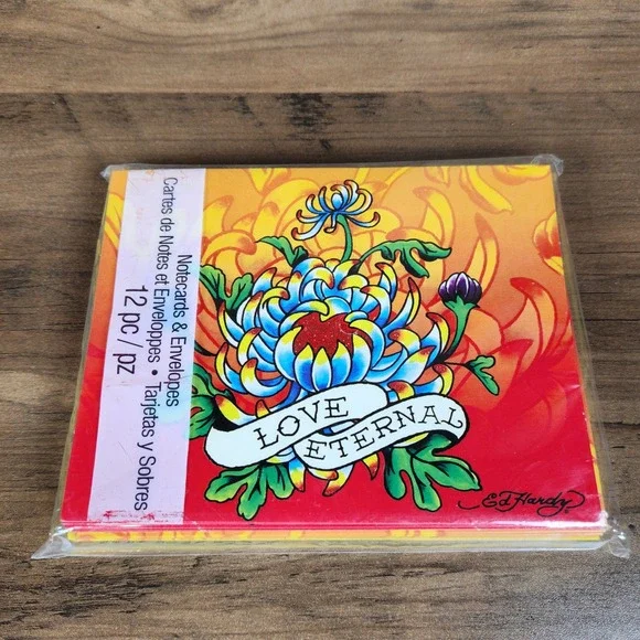 Ed Hardy Cards 2013 12pc Set Stationery New