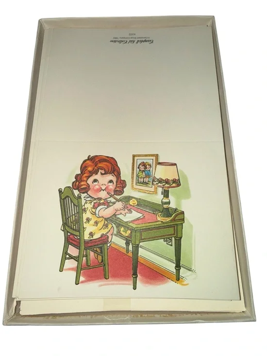Vintage 1982 Campbell Kid Collection Stationery Letter Writing Set K522 Boxed 33