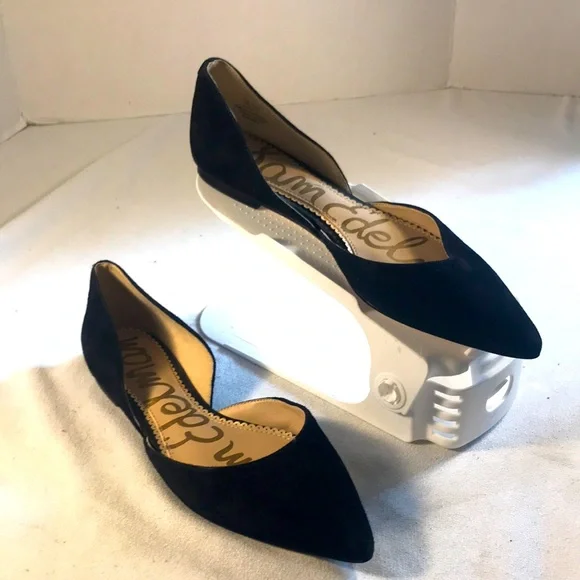 Sam Edelman Rodney Women’s Black Suede Slip On Pointy Toe Ballet Flats Size 8
