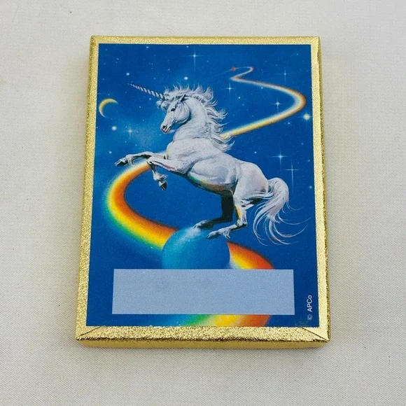 Vintage Antioch Unicorn Rainbow 49 Bookplate Lot Partial Box Gummed Labels USA