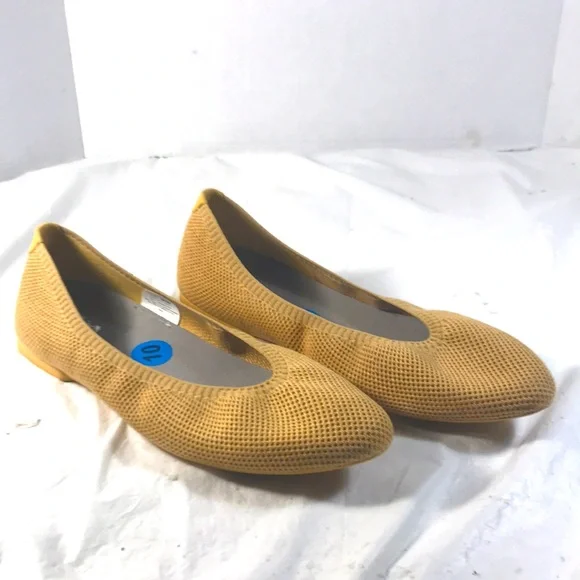Women's Allbirds Tree Breezer Tan Knit Sustainable Ballet Flats